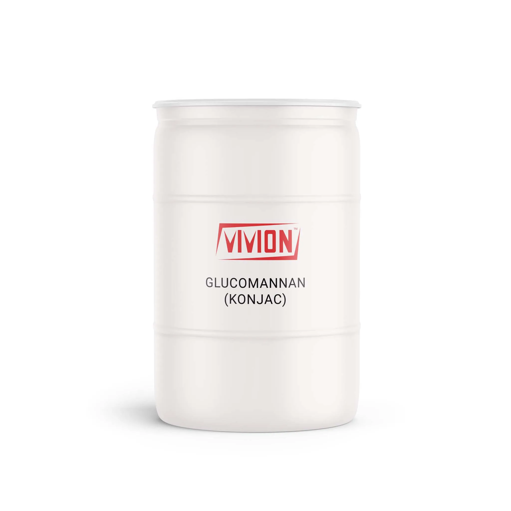A barrel of Vivion's wholesale Glucomannan (Konjac).