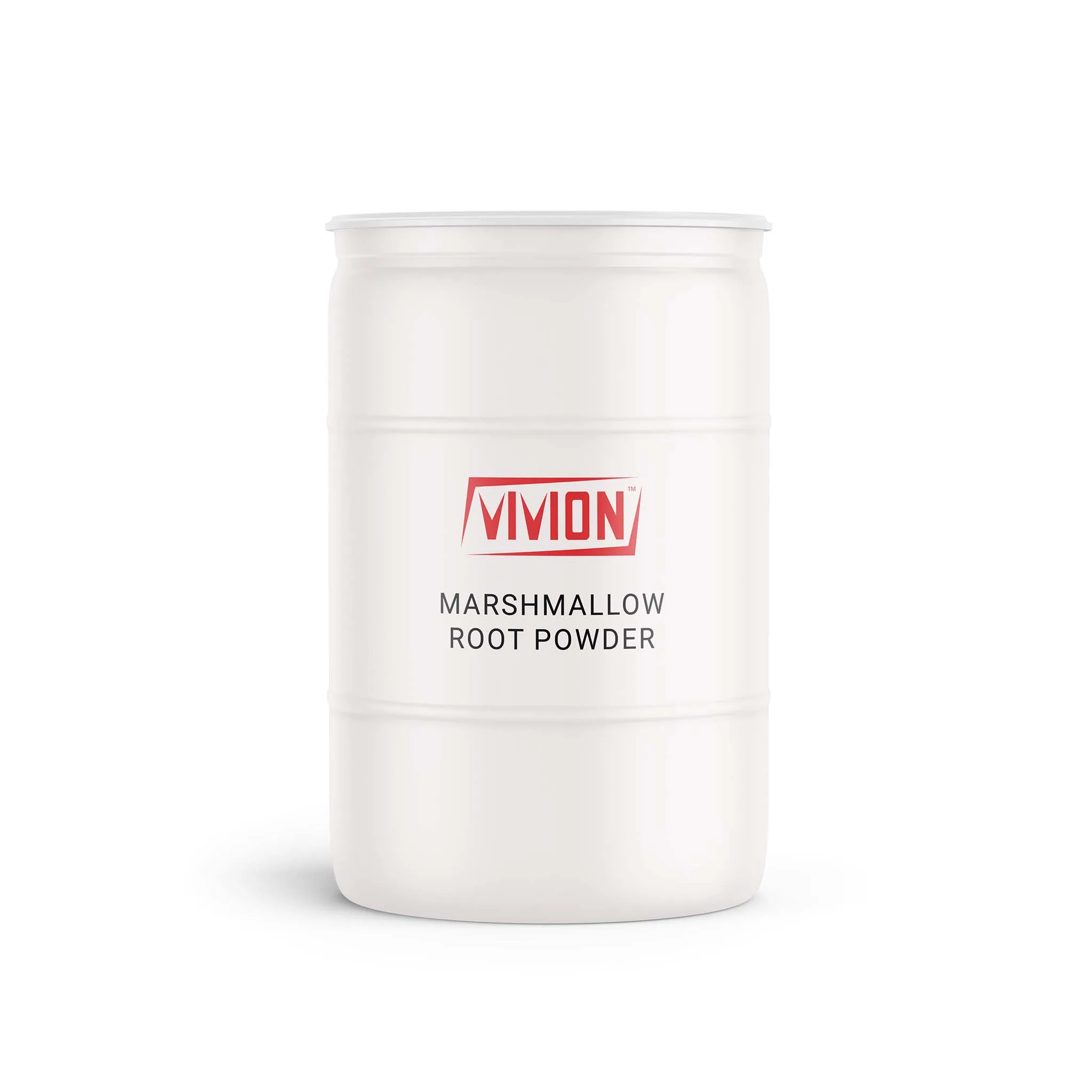 A barrel of Vivion's wholesale Marshmallow Root Powder.