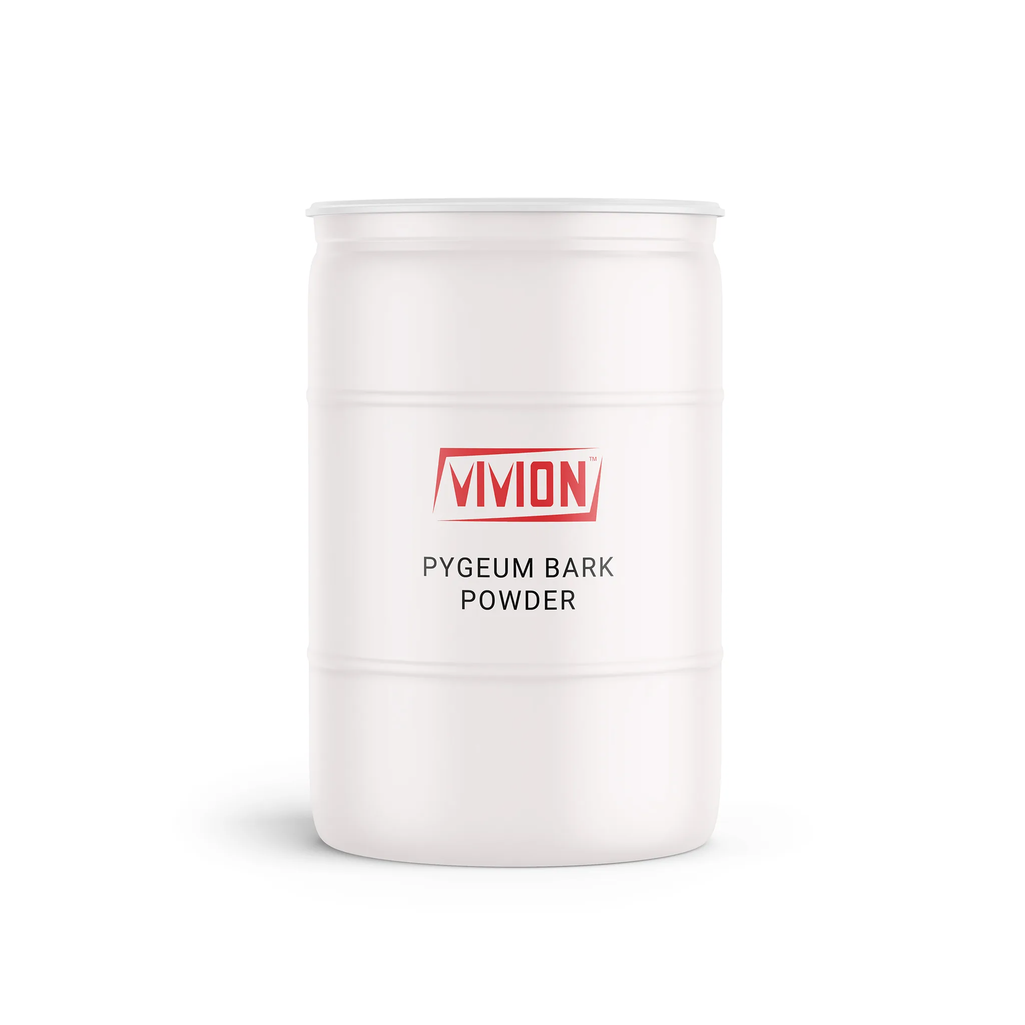 A barrel of Vivion's wholesale Pygeum Bark Powder.