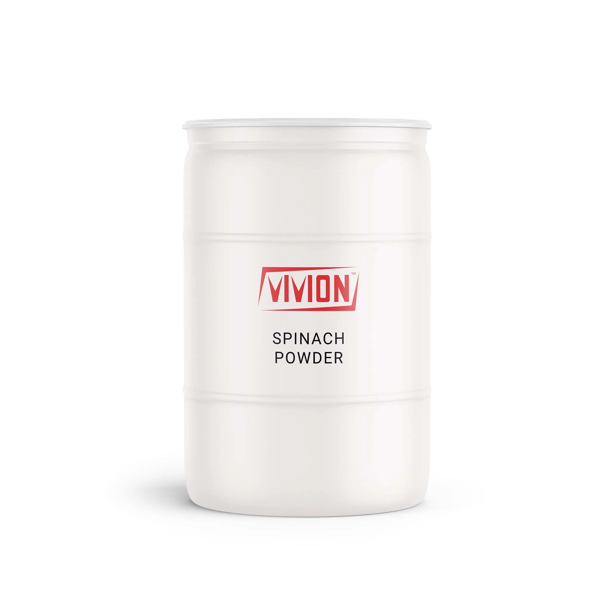 A barrel of Vivion's wholesale Spinach Powder.
