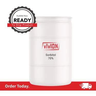 A bag of Vivion's wholesale Sorbitol 70% with a ready-to-ship badge.