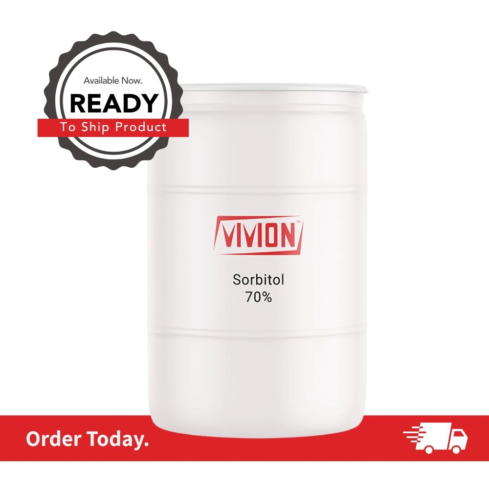 A bag of Vivion's wholesale Sorbitol 70% with a ready-to-ship badge.