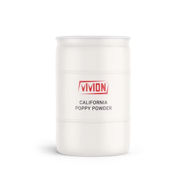 Barrel of Vivion's wholesale California Poppy Powder.