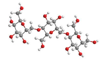 A chemical structure of Maltodextrin.